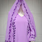 Women's Embroidered Abaya Dress with Scarf