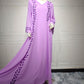 Women's Embroidered Abaya Dress with Scarf