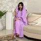 Women's Embroidered Abaya Dress with Scarf