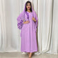 Women's Embroidered Abaya Dress with Scarf