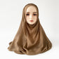 Muslim Kerchief Slub Cotton Scarf Tassel