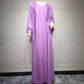 Women's Embroidered Abaya Dress with Scarf