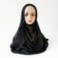 Muslim Kerchief Slub Cotton Scarf Tassel