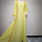 Women's Embroidered Abaya Dress with Scarf