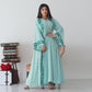 Women's Embroidered Abaya Dress with Scarf