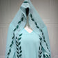 Women's Embroidered Abaya Dress with Scarf
