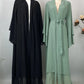 Chiffon Open Abaya Kaftan for Women