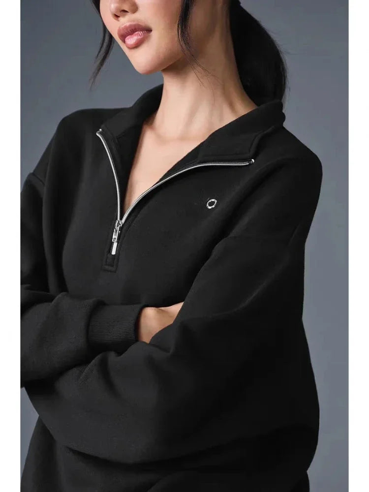 Women's Gray Zip-Up Hoodie