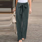 Women's Plus-Size Bow Cotton-Linen Pants