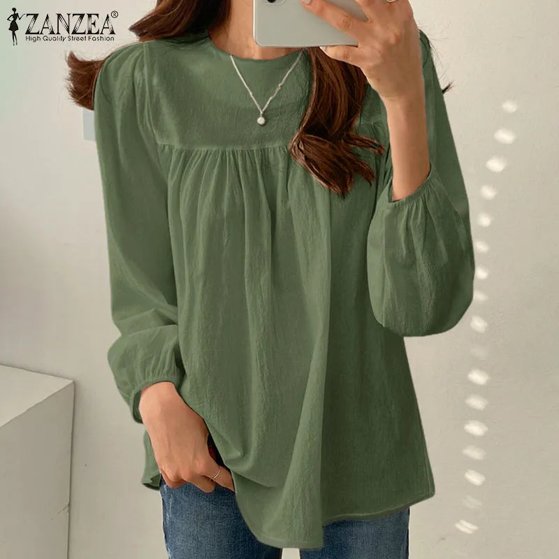 Women's Elegant O-Neck Blouse