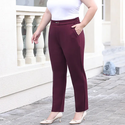Women's Plus-Size High-Waist Pencil Pants