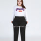 Women's Plus-Size Stretch Black Pants