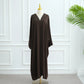 Women's Embroidered Open Front Abaya Jacket