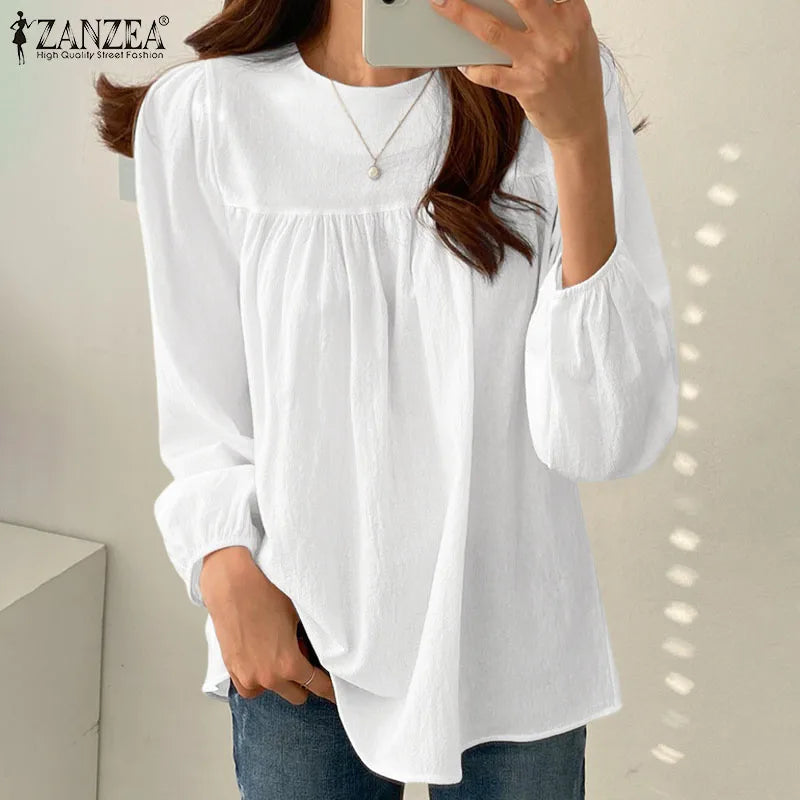 Women's Elegant O-Neck Blouse
