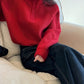 Women's Loose Half-Zip Turtleneck Sweater