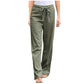 Women's Plus-Size Bow Cotton-Linen Pants
