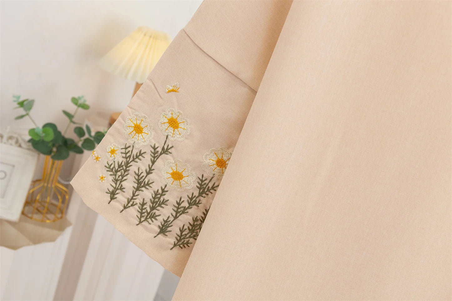 Women's Floral Embroidered Open Abaya