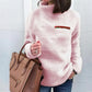 Women's Solid Turtleneck Pullover Sweater