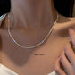 Silver Sparkling Clavicle Necklace