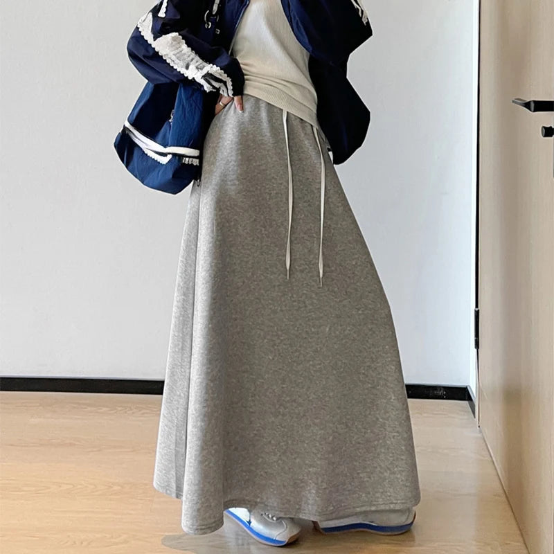 Women's High-Waist Pleated A-Line Skirt