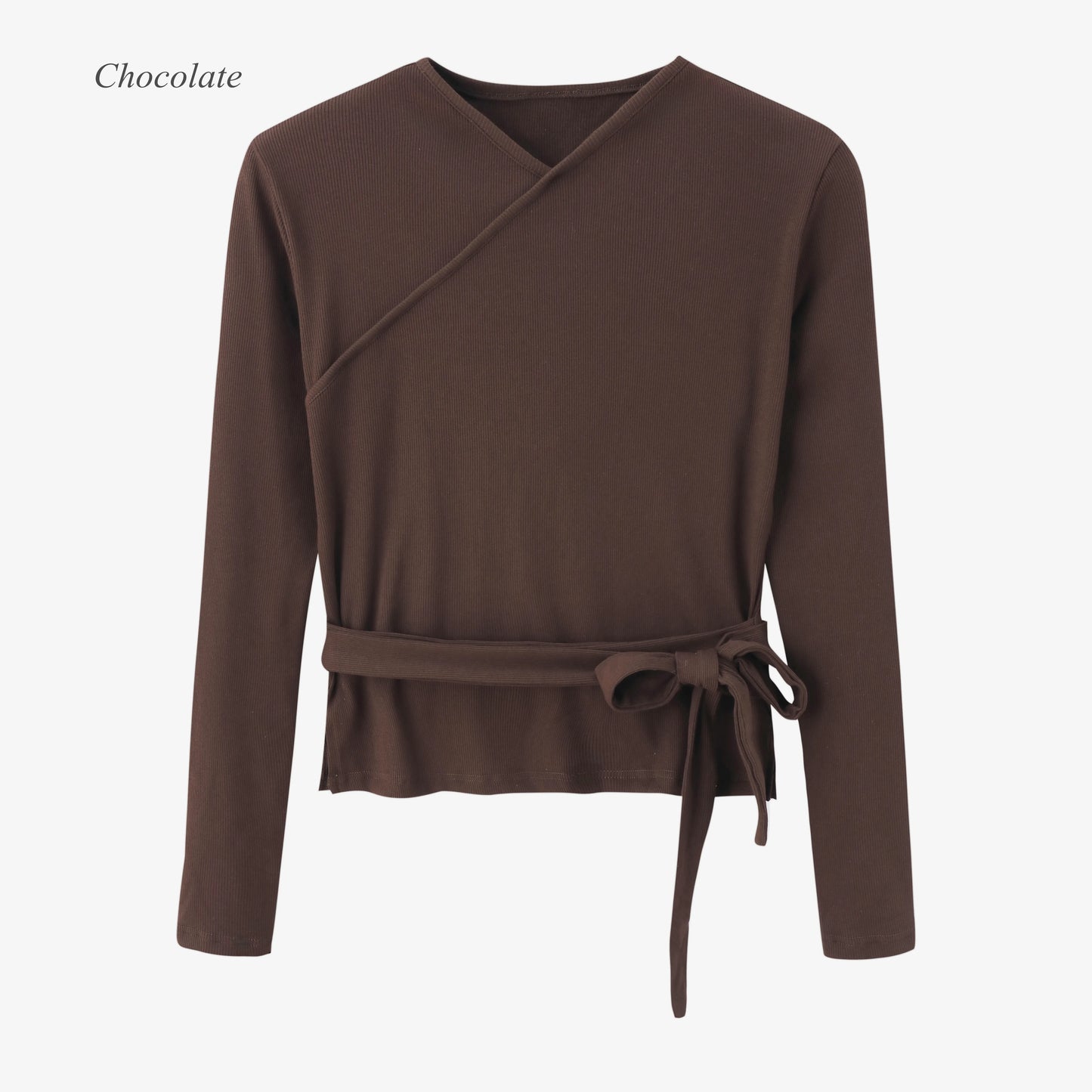 Women's Ribbed Wrap Top & Satin Dress Set