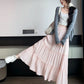 Women's High-Waist Patchwork A-Line Skirt