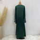 Handmade Beaded Open Abaya with Belt