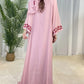Women's Embroidered Abaya Dress with Scarf