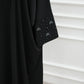 Women's Embroidered Open Front Abaya Jacket