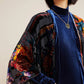 Women’s Burnout Velvet Floral Kimono Cardigan