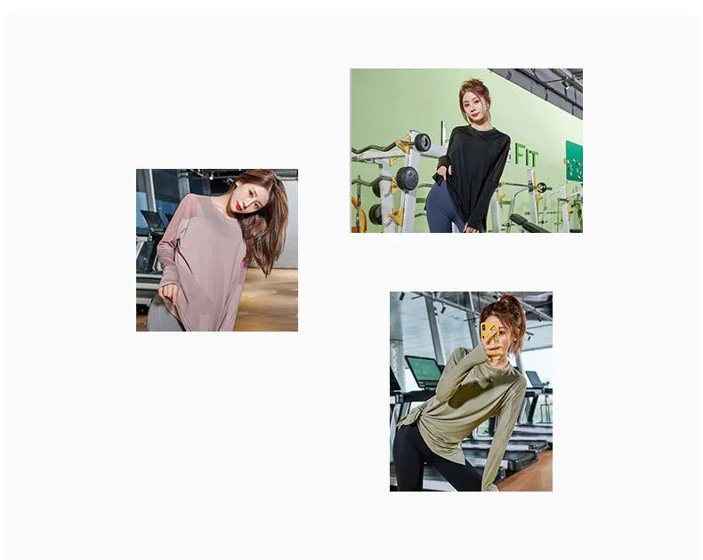 Women's Loose Long-Sleeve Yoga Top