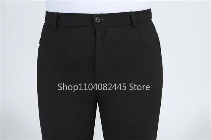 Women's Plus-Size Stretch Black Pants