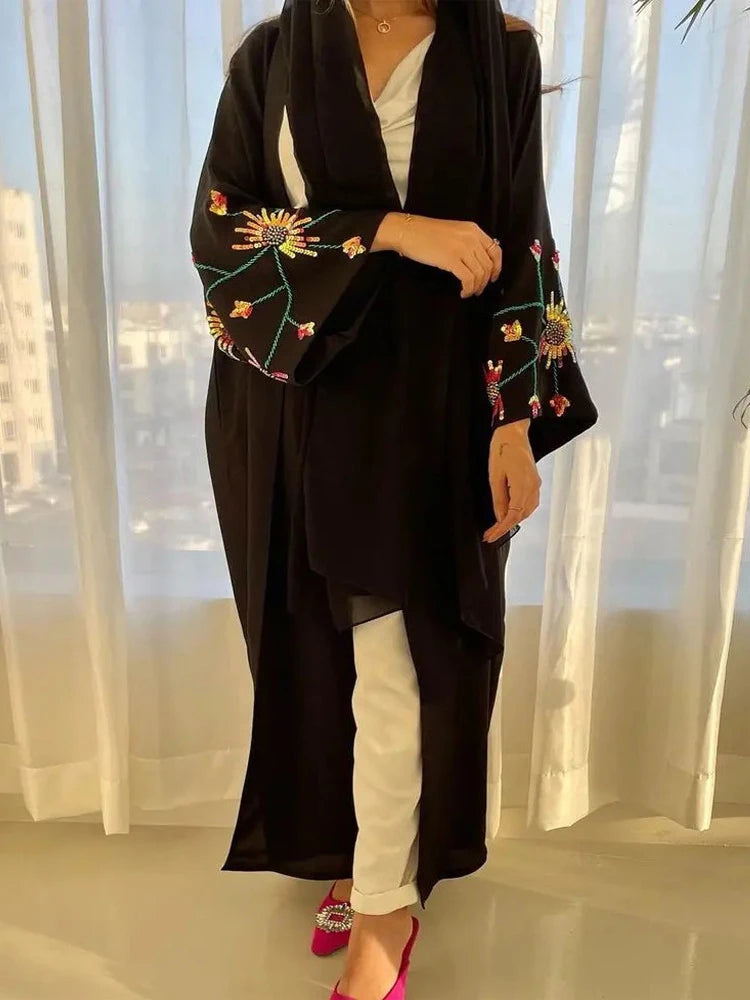 Floral Embroidery Falah abaya