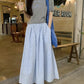 Women's High-Waist A-Line Midi Skirt