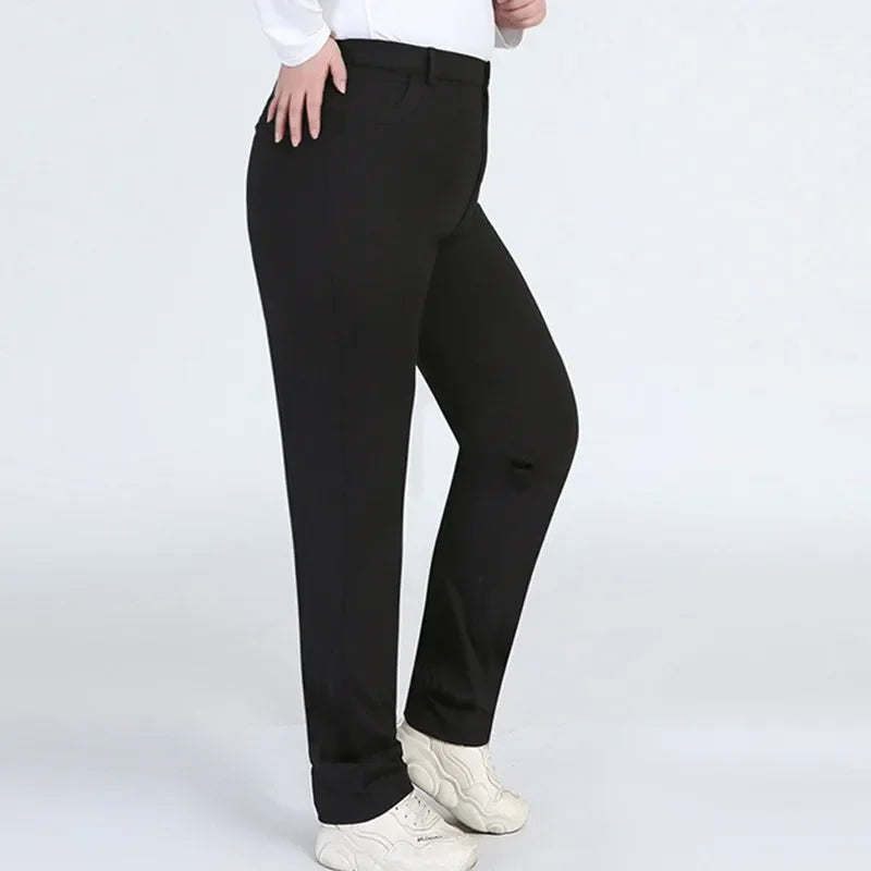 Women's Plus-Size Stretch Black Pants