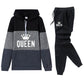 Women's Queen Print Hoodie & Sweatpants Set