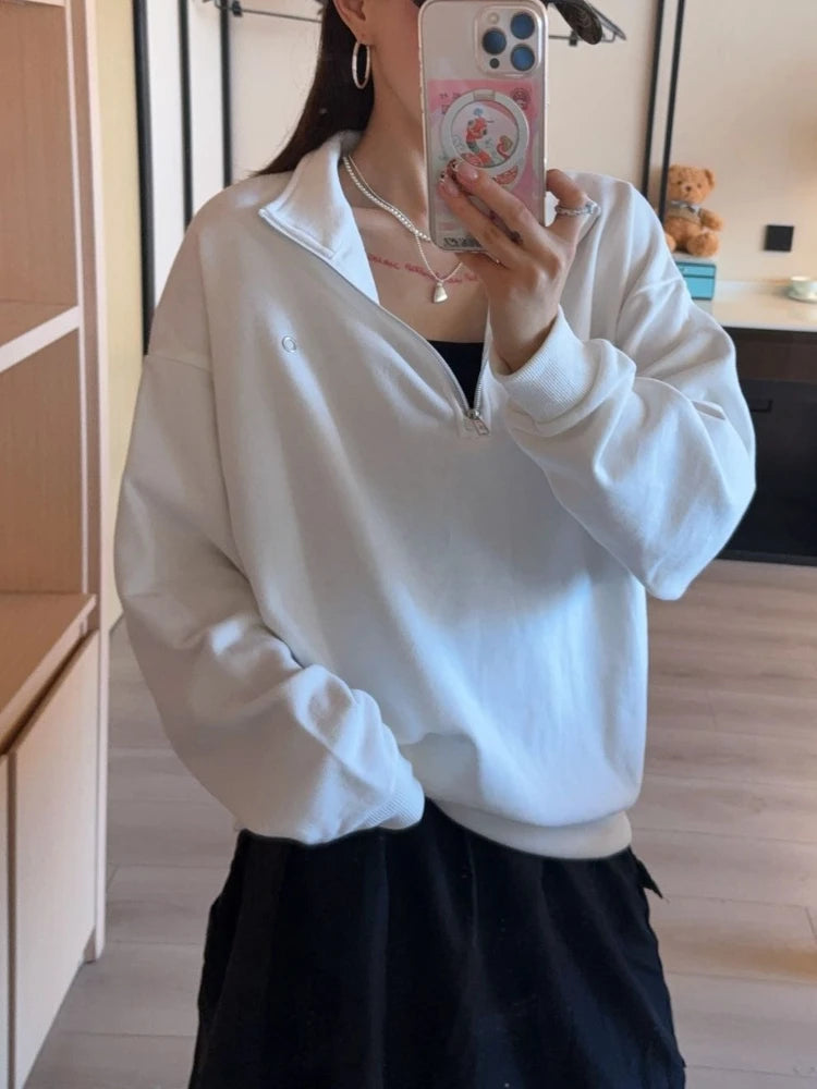 Women's Gray Zip-Up Hoodie