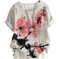 Women's Floral Cotton-Linen Tunic