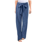 Women's Plus-Size Bow Cotton-Linen Pants