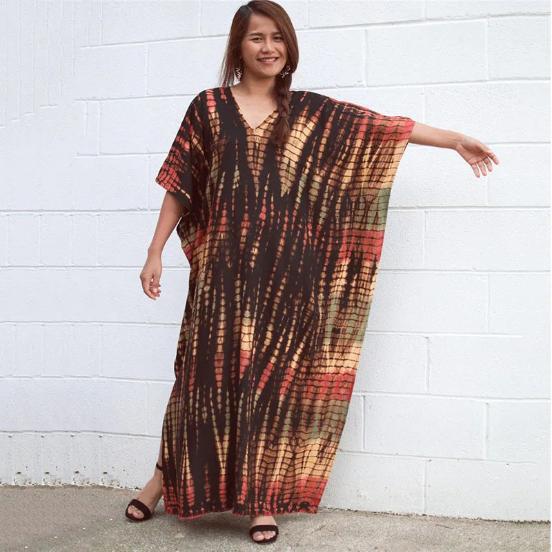 Plus-Size Women's Beach Kaftan Cover-Up