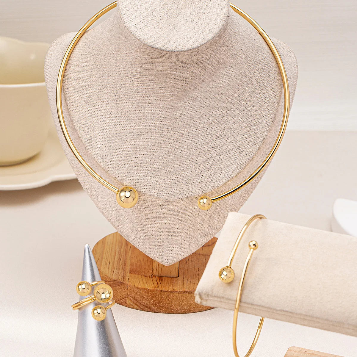 Golden Geo Jewelry Set