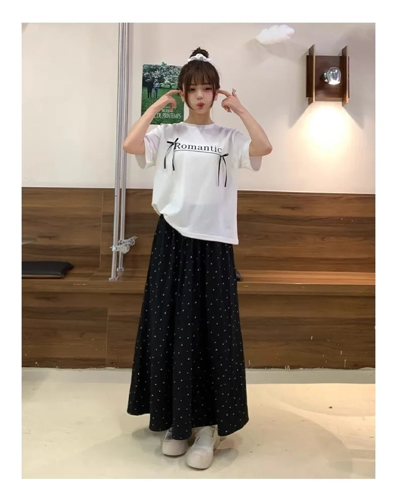 Women's High-Waist A-Line Midi Skirt