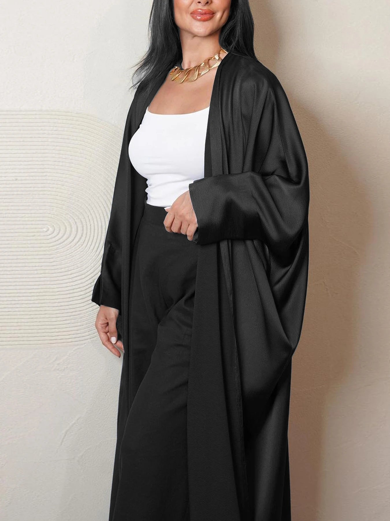 Broadcloth  bat wing abaya