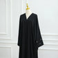 Women's Embroidered Open Front Abaya Jacket