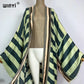 Boho Stripe Kimono Beach Cardigan