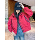 Plus-Size Hooded Windbreaker Jacket