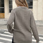 Women's High-Collar Zipper Knit Sweater