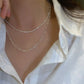 Silver Sparkling Clavicle Necklace