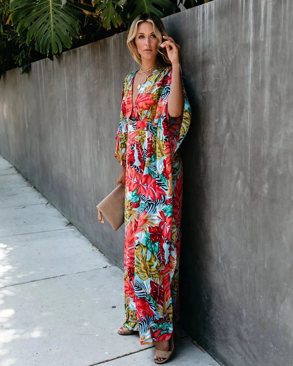 Women's Bohemian Printed Beach Kaftan