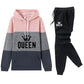 Women's Queen Print Hoodie & Sweatpants Set